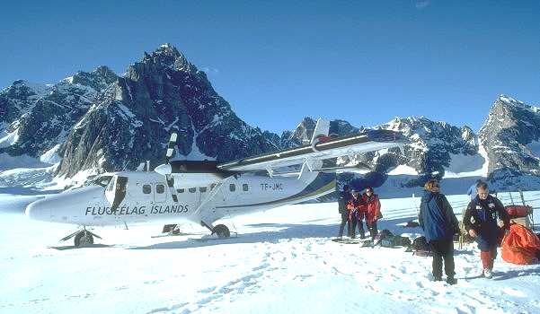 Landing site on Cocker Glacier
